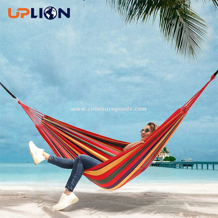Uplion Garden Cotton Hammock Portable Outdoor Comfortable Hammock With Straps Hanging Durable Camping Hammock