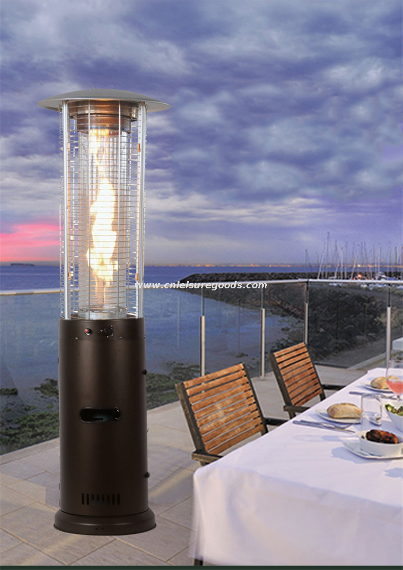 Patio Propane Stainless Steel Large-Wheeled Mainstays Gas Heater Garden Standing Heater