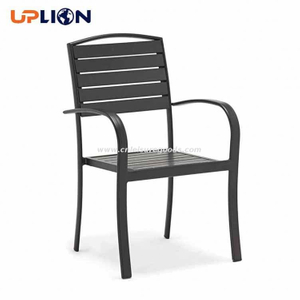 Uplion Terrassen-Aluminium-Stapel-Bistrosessel, Kunststoff-Holz-Restaurant-Esszimmerstuhl