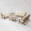 Uplion Luxury Recliner Outdoor Furniture Patio Table Chair Set Aluminum Plastic Wood Sofa Set
