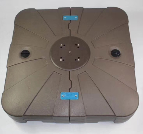 Uplion ROMA Offset Patio Umbrella Base Sand/Water Filled Square Umbrella Stand with Wheels Garden Umbrella Base