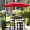 Uplion Outdoor patio umbrella with Blue tooth speaker garden umbrella with light