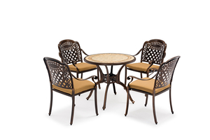 Uplion jardin patio rue villa luxueux ensemble de meubles de table et de chaise en fonte d'aluminium