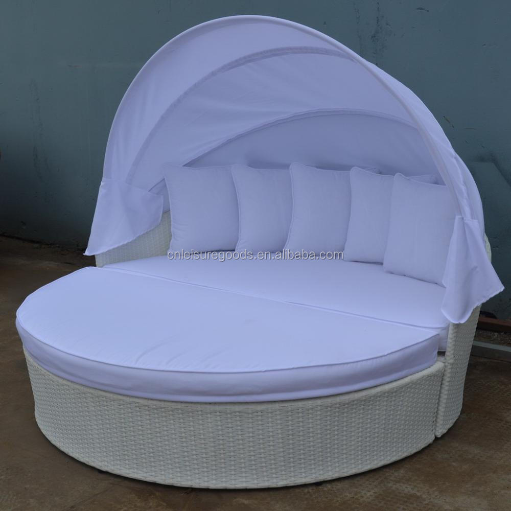 Uplion Garden Furniture Outdoor Rattan Daybed Sectional Sofa Set Wicker