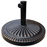 Solid resin round outdoor patio umbrella base