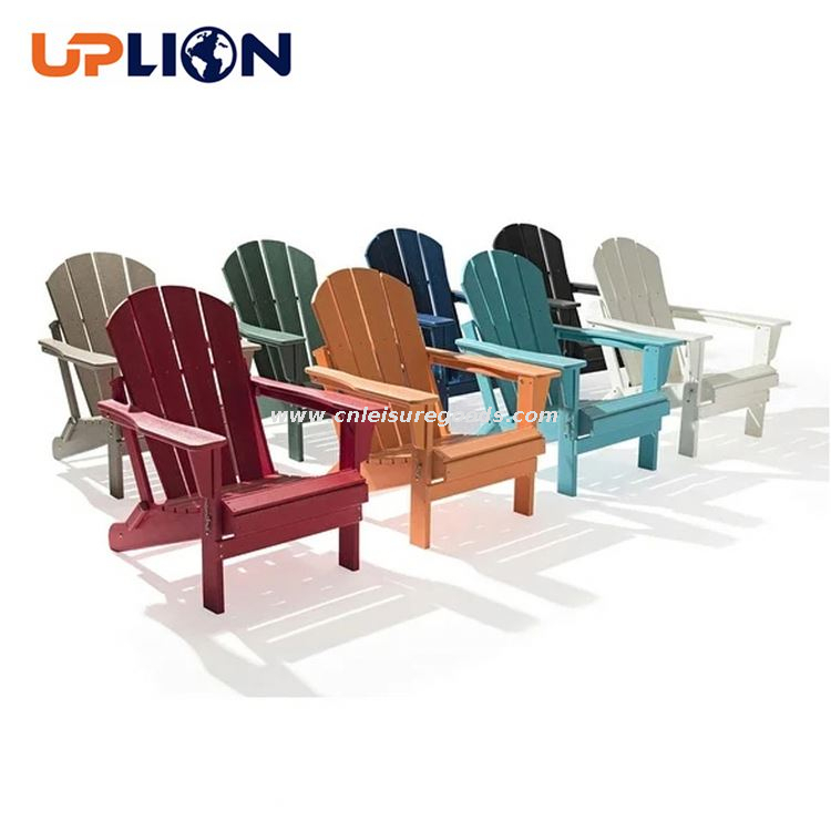 Uplion Wholesale Plastic Wood Waterproof Outdoor Garden Beach Classic Folding Patio Adirondack Chairs