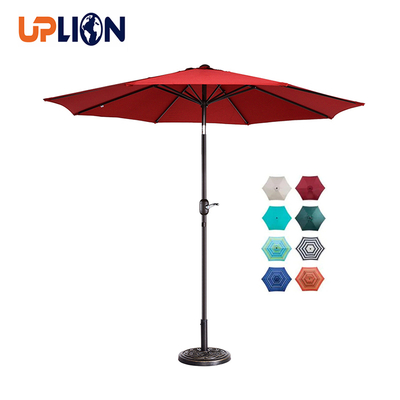 Uplion 2.7M Garden Umbrella Fade Resistant Market Parasol Tilt Canopy with 6 Ribs Outdoor Patio Umbrella