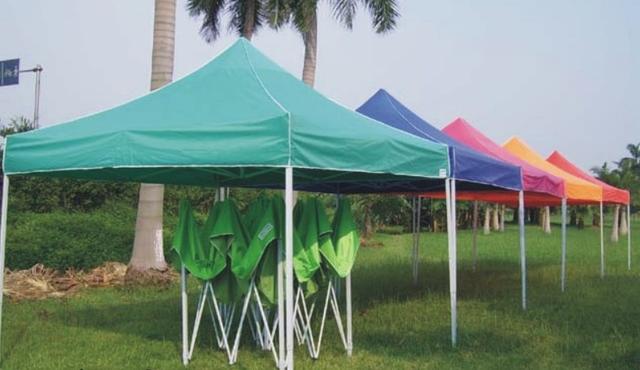 What are the options for folding tent fabrics?