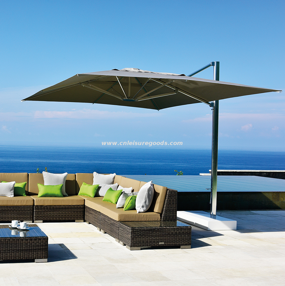 Uplion Cantilever Parasol Sun Shading Garden Umbrella