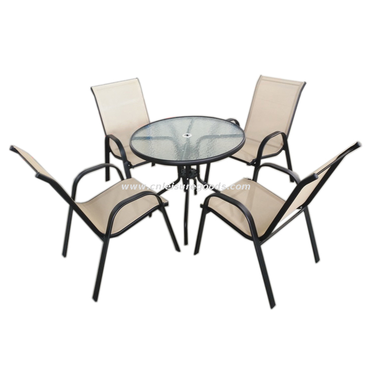 Uplion 4 Chairs Table Set Outdoor Patio Furniture