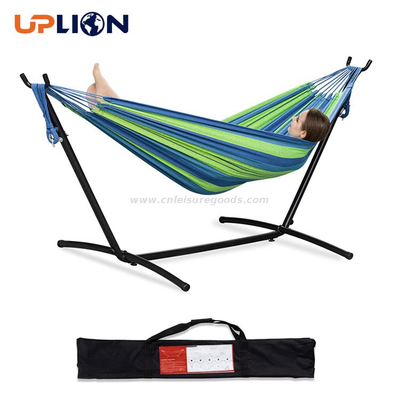 Uplion 2-Person Hammock With Steel Stand Garden Yard Portable Swing Outdoor Large Capacity Double Camping Hammocks