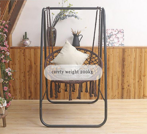 Uplion Открытый Крытый Портативный Стальной Гамак Стул Подвесной Гамак Качели С Подставкой