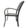 Uplion Patio Aluminium Stacked Bistro Armchair Plastic Wood Restaurant Dining Chair