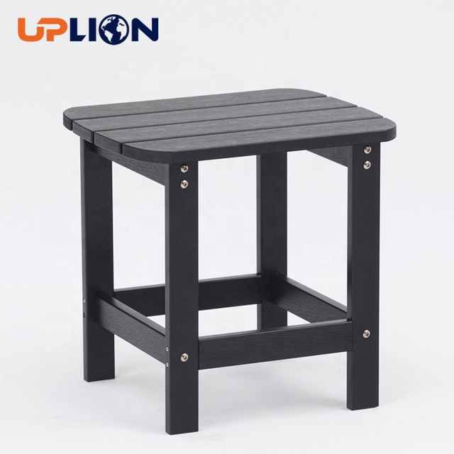 Uplion modern black garden patio Side Table plastic wood small modern corner table