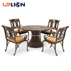 Uplion Disassembly Structure Outdoor Cast Aluminum Furniture Set Rosewood Garden Villa Patio Tables And Chairs