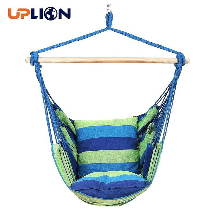 Uplion Hanging Hammock Chair with Soft Comfortable Cushion Indoor Outdoor Hanging Swing Chair
