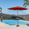 Uplion 2.7M Garden Umbrella Fade Resistant Market Parasol Tilt Canopy with 6 Ribs Outdoor Patio Umbrella