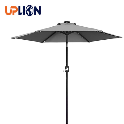 Uplion 2.7M Solar Panel Patio Umbrella Waterproof Garden Restaurant Umbrella Outdoor