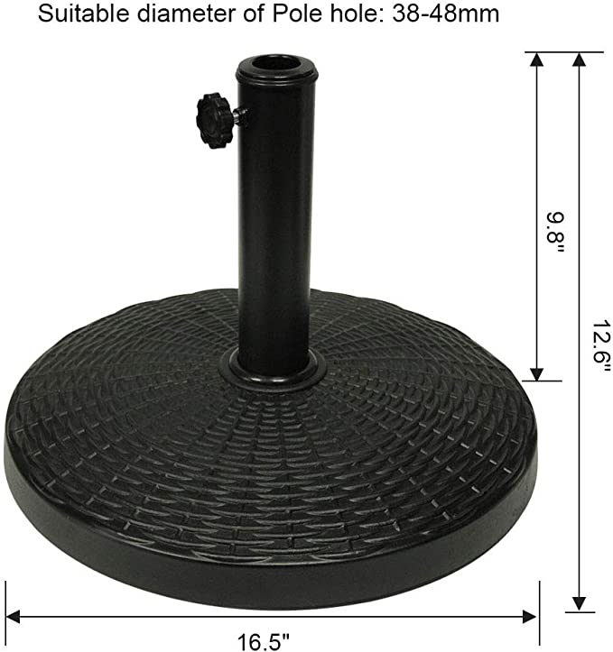 25kg heavy duty patio market umbrella base stand