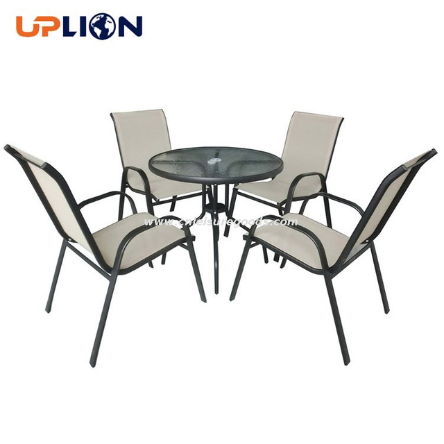Uplion 4 Chairs Table Set Outdoor Patio Furniture