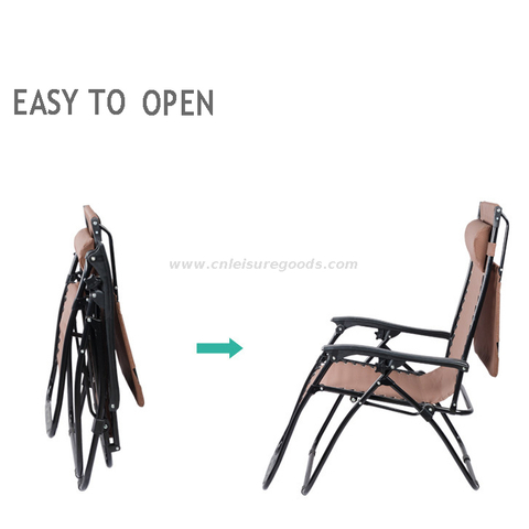 Uplion رخيصة في الهواء الطلق قابل للتعديل انعدام الجاذبية للطي الفناء مستلق صالة الرئاسة مع وسادة