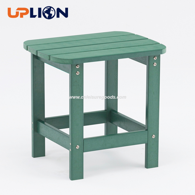 Uplion outdoor modern garden patio durable plastic wood small corner side coffee table