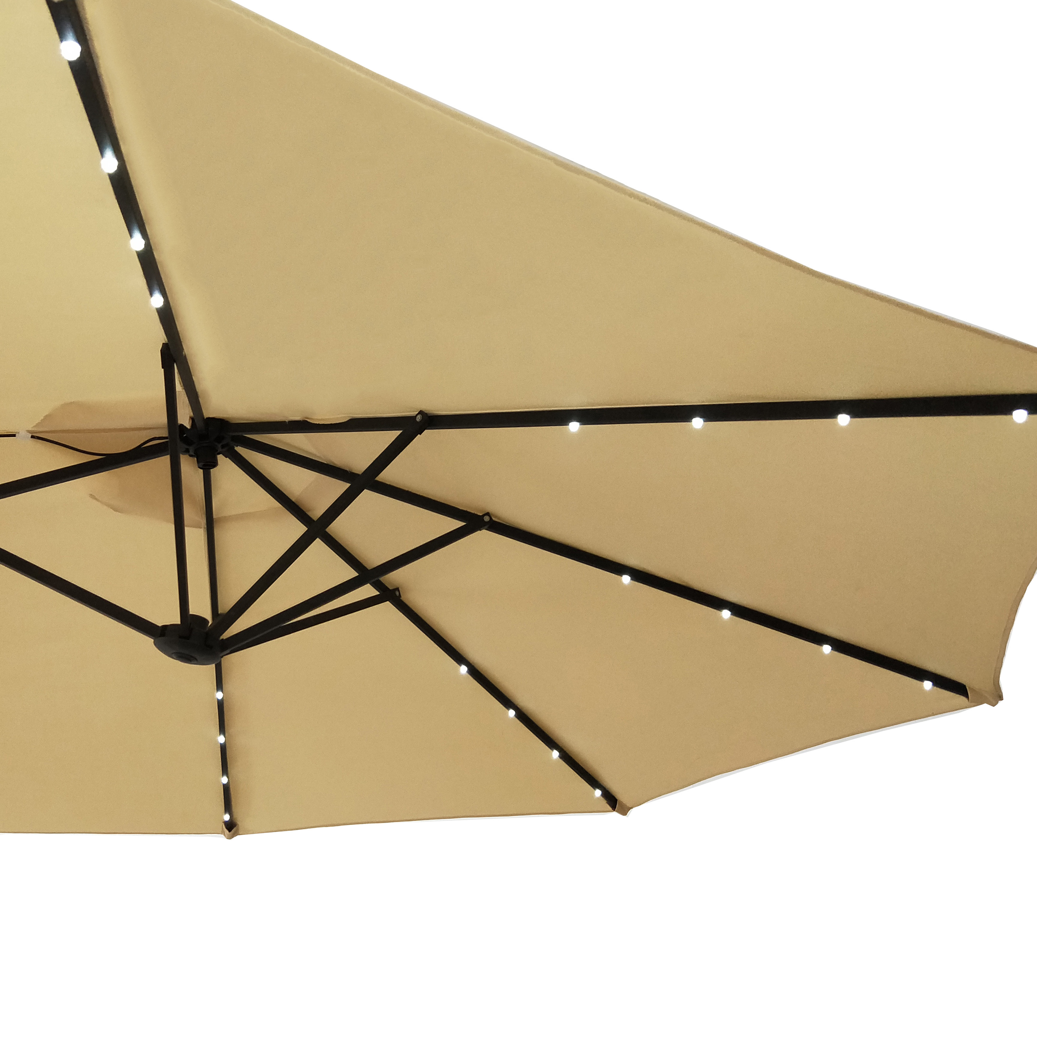 Uplion 15ft Outdoor Sun Garden Parasol Umbrella Twin Patio Garden Double-Sided Umbrella Sunshade Umbrella Parasol
