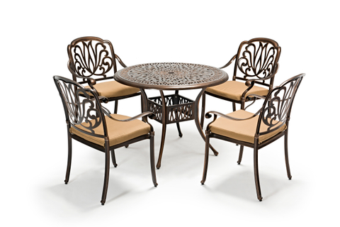 Uplion Modern patio garden poolside cast aluminum Table and chair