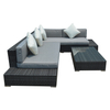 Uplion Outdoor Corner Aluminium Rattan Sets Cheap Garden Lounge Furniture Patio Wicker Sectional Rattan Sofa Set