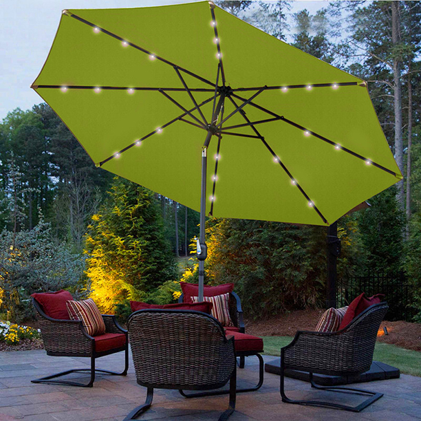 Straight pole 3M garden umbrella with light Straight pole 3M garden umbrella with light