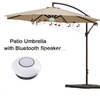 New Design 10 Feet Garden Parasol Banana Umbrella with Bluetooth Speaker Outdoor Patio Umbrella