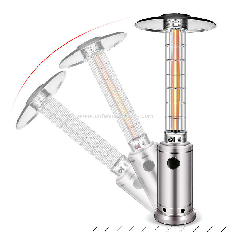 Luxury Outdoor Standing Gas Heater Glass Tube Garden Heater Durable Patio Heater