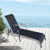 Uplion Garden Furniture Steel Frame Sling Fabric Swimming Pool Sunbed Outdoor Sun Lounger