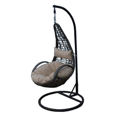 Uplion Outdoor Patio PE Rattan Swing Hanging Chair