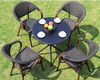 Wholesale indoor-outdoor cheap aluminum bamboo look teslin bistro coffee chair furniture garden 