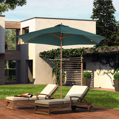 Uplion Paraguas grande impermeable de madera maciza de 10 pies, mesa de mercado de jard&iacute;n, sombrilla para patio al aire libre