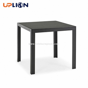 Uplion aluminium buitentafel kunststof houten bistro ronde tafel terrasmeubilair salontafel