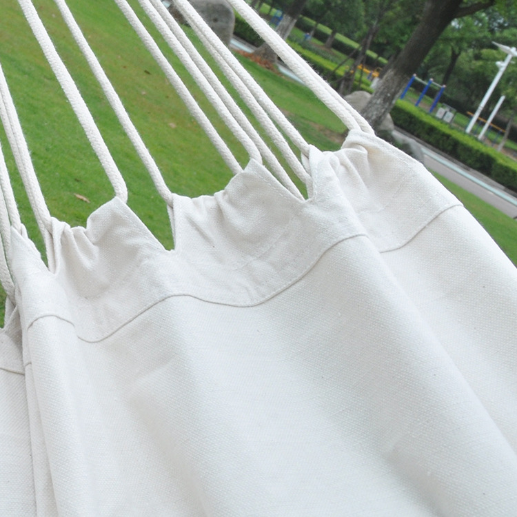 Uplion Wholesale White Soft Cotton Fabric Hammock Outdoor Camping Tassel Hammock