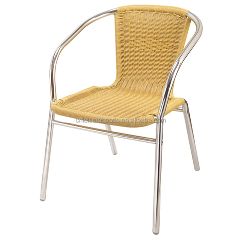 Алюминиевый стул Uplion для внутреннего и наружного использования из ротанга, кофейный стул для бистро, штабелируемый обеденный стул для ресторана, патио