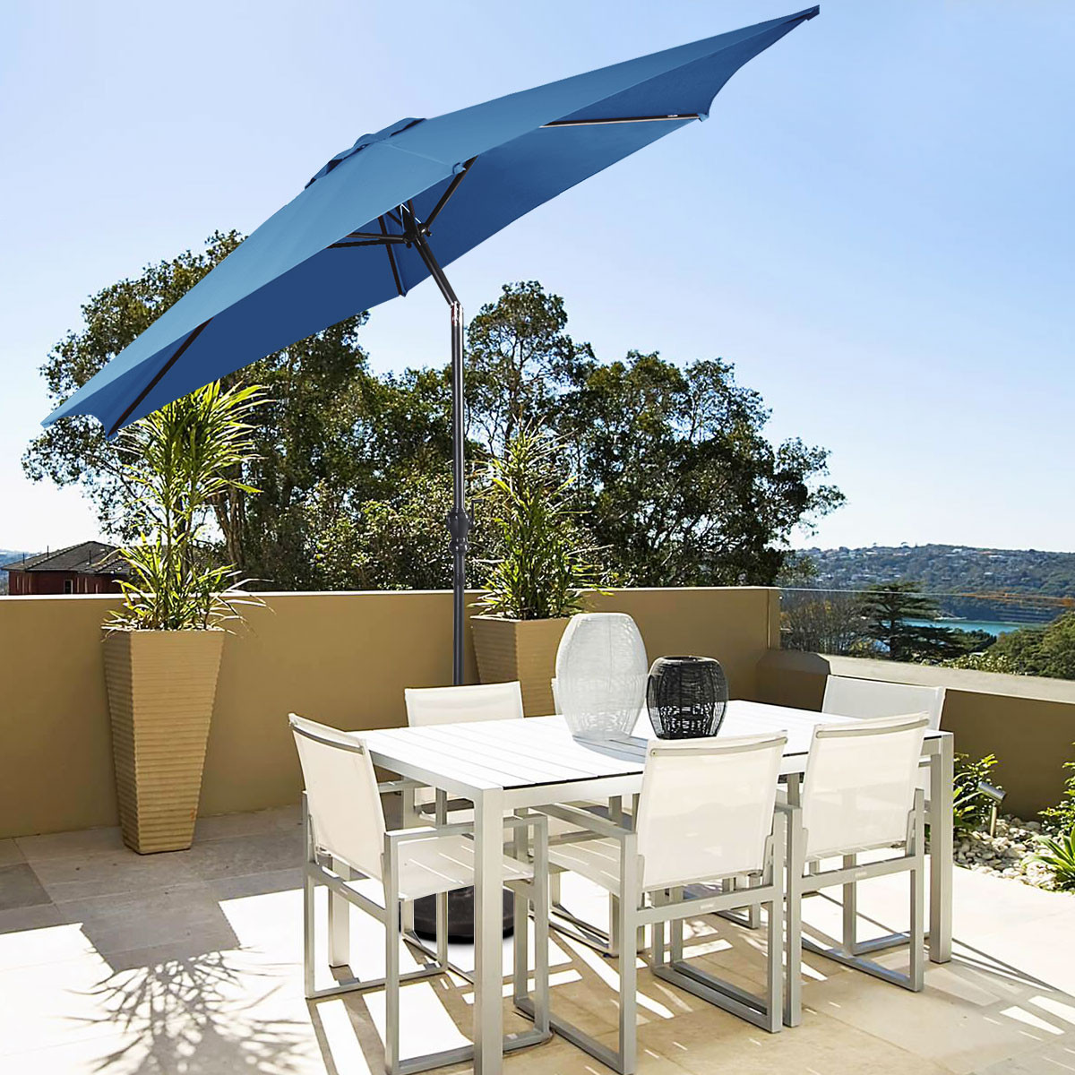 what are the matching methods for outdoor sunshade umbrellas?