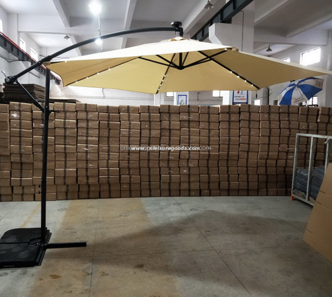 Uplion 10FT LED 우산 파티오 캔틸레버 정원 태양 우산 야외 파라솔