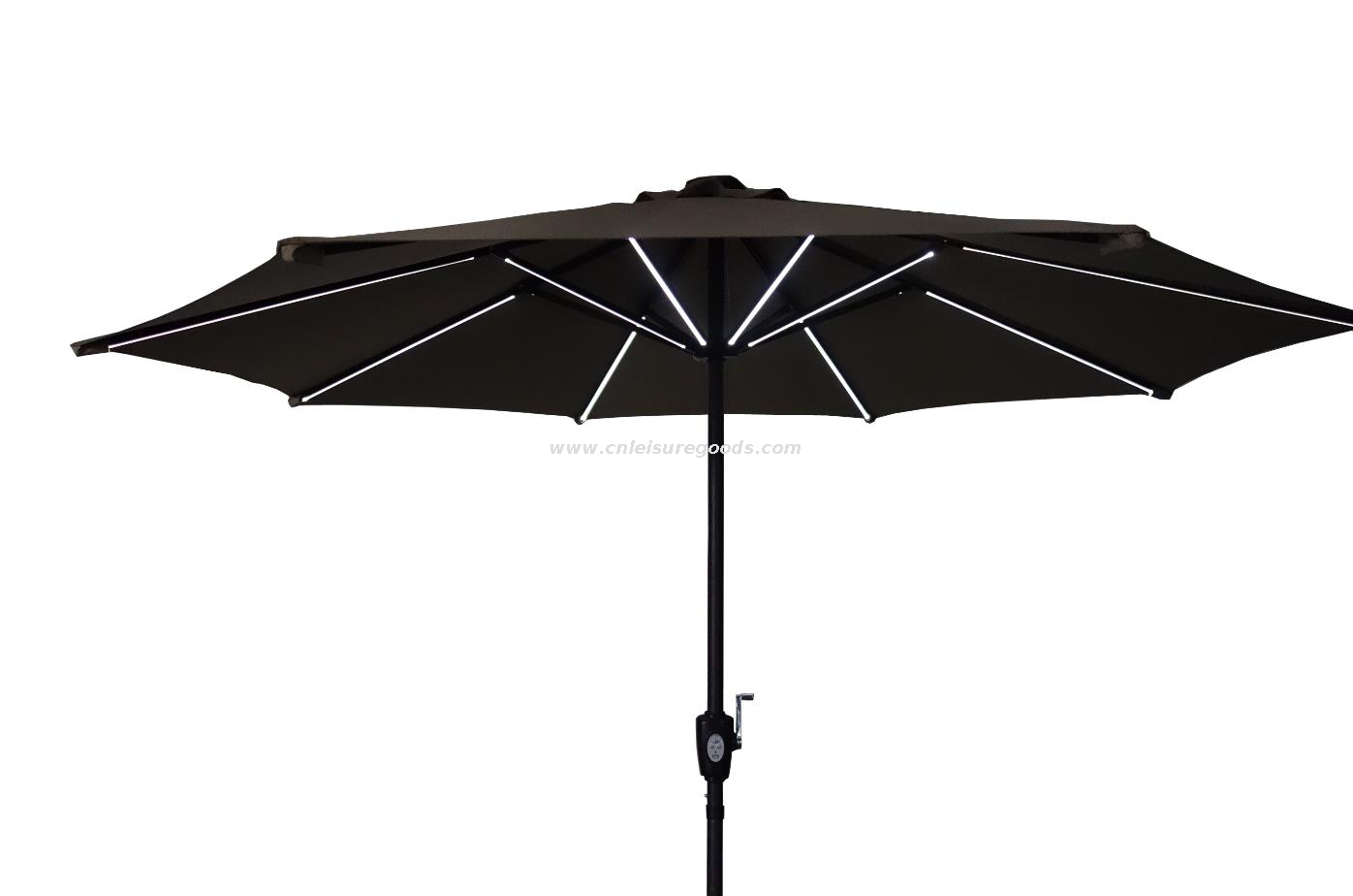 Uplion Garden Sun Umbrella with Tilt Crank Outdoor Restaurant Led Umbrella Patio Umbrella Parasol