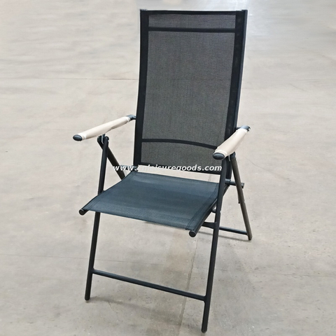 Uplion Fashion Praktischer Garten-Klappstuhl mit Stahlrahmen und 7 sieben Positionen