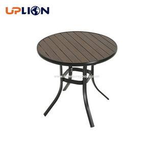 Uplion パティオ防水ダイニングテーブルプラスチック木製屋外レストランテーブルアルミガーデンテーブル椅子セット