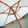 Uplion Mini 2M Wood Frame Market Parasol Patio Outdoor Push-up Table Top Garden Umbrella