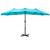 Uplion 4.6M Led Umbrella with Solar Lights Outdoor Sun Umbrella Double Head Patio Parasol