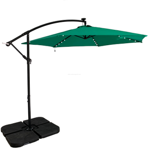 Business Sun Parasol Umbrella Solar LED Light Spot Outdoor Patio Umbrella