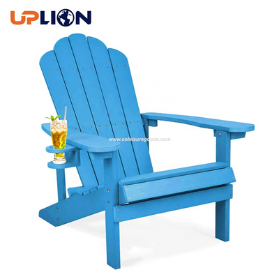 Uplion KD Garden Furniture Patio Chairs with Cup Holder-Perfect for Beach, Pool, And Fire Pit Seating Adirondack Chair