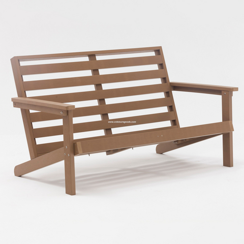 Uplion Садовая мебель Роскошное водонепроницаемое кресло для улицы с подушкой, пластиковый деревянный 2-местный диван-стул