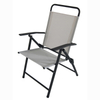 Uplion High Quality Folding Steel Chair with Armrest Outdoor Garden Metal Chairs